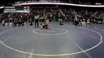 4A 150 lbs Cons. Round 1 - Lucas Nelms, Lake Norman High School vs Josiah Lester, Sanderson