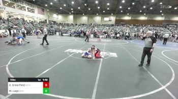 70 lbs Semifinal - Andrew Greenfield, Hotshots Wrestling vs Michael Lago, Nighthawks WC