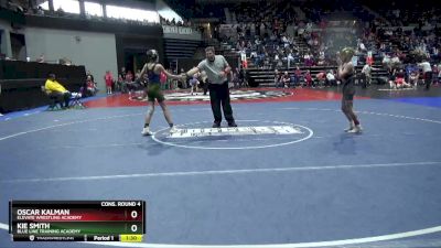 103 lbs Cons. Round 4 - Oscar Kalman, Elevate Wrestling Academy vs Kie Smith, Blue Line Training Academy