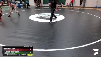 102 lbs 5th Place Match - Trenton Enis, Thermopolis Wrestling Club vs Hudson Thonhoff, Pinedale Pummelers
