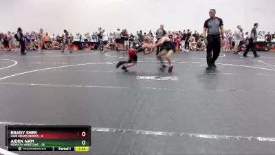 90 lbs Round 1 (10 Team) - Brady Sher, Lake Gibson Braves vs Aiden Nam, Pedraza Wrestling