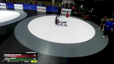 94 lbs Quarterfinal - Brooklynn Garza, Red Wave Wrestling vs Layla Labau, California