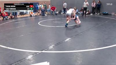 113 lbs Quarterfinal - Lilly Briggs, Small Town Grims vs Paige Behm, East Idaho Elite Wrestling Club