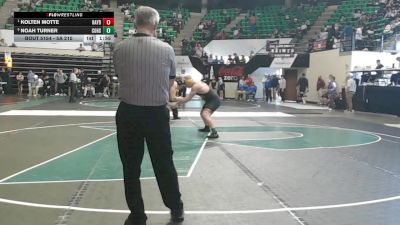 5A 215 lbs Semifinal - Kolten Motte, Hayden vs Noah Turner, Corner