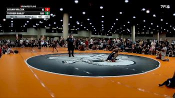 90 lbs Round 1 (6 Team) - Logan Wilcox, Moyer Elite vs Tucker Bailey, Panhandle Punishers