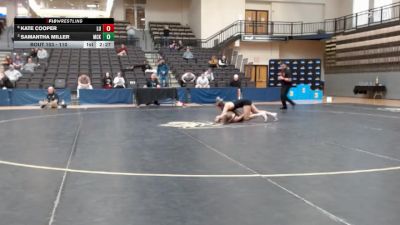 110 lbs 3rd Place Match - Kate Cooper, Lindenwood University vs Samantha Miller, McKendree University