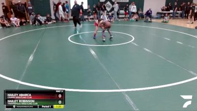 82 lbs Round 1 - Hailey Abarca, Casper Wrestling Club vs Hailey Robinson, Thermopolis Wrestling Club