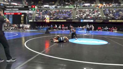 141 lbs Quarterfinal - Isaias Torres, Ithaca vs Vincent Santaniello, TCNJ