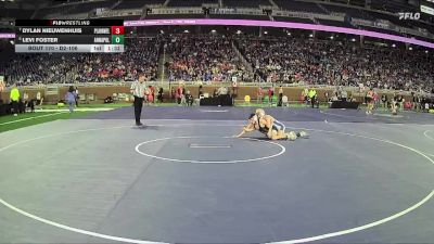 D2-106 lbs Quarterfinal - Levi Foster, Annapolis HS vs Dylan Nieuwenhuis, Plainwell HS