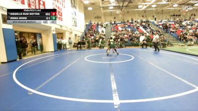 Girls 145 lbs 5th Place Match - Jenna Howe, Live Oak Girls vs Gisselle Ruiz Boytes, Hollister Girls