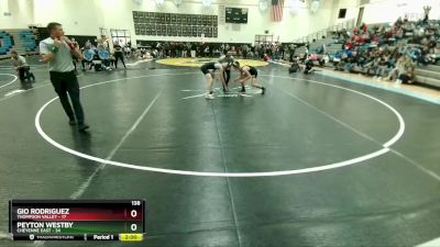 138 lbs Placement - Peyton Westby, Cheyenne East vs Gio Rodriguez, Thompson Valley