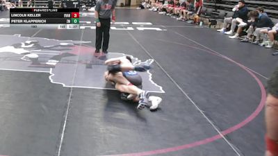 160 lbs Round 2 (4 Team) - Lincoln Keller, Evansville, WI vs Peter Klapperich, Zumbrota-Mazeppa, MN
