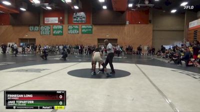 141 lbs Cons. Round 3 - Finnegan Long, Rio Hondo vs Jake Topartzer, Cerritos College