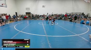 78-85 lbs Round 2 - Paxon McKnight, Laramie Middle School vs Liam Weglin, Torrington Middle School