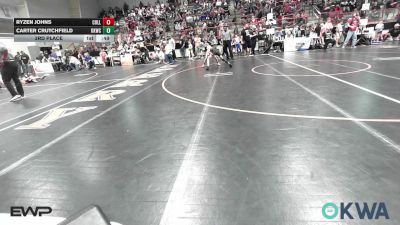 70-73 lbs 3rd Place - Ryzen Johns, Collinsville Cardinal Youth Wrestling vs Carter Crutchfield, Keystone Kids Wrestling Club