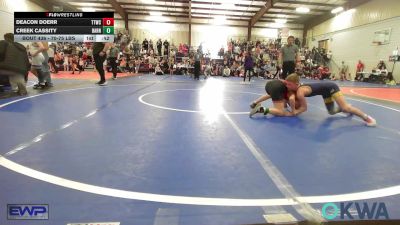 70-75 lbs Semifinal - Deacon Doerr, Team Tulsa Wrestling Club vs Creek Cassity, Barnsdall Youth Wrestling