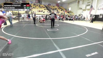 110 lbs Semifinal - Kaydence Rutherford, Grove JH Girls vs Karlye Brown, Wagoner