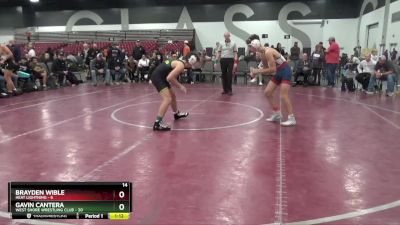 139 lbs Placement Matches (8 Team) - Brayden Wible, Heat Lightning vs GAVIN CANTERA, West Shore Wrestling Club