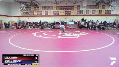 160 lbs Cons. Round 2 - Leslie Ibarra, Fresno City College vs Sabrina Stewart, Simpson University