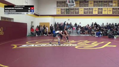 110 lbs 3rd Place Match - Jacqueline Placencia, Simpson University vs Keira Siason, Menlo College