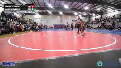 45 lbs Round Of 16 - Edith Shimonek, Pawhuska Elks Takedown vs Lane Pankaskie, Claremore Wrestling Club