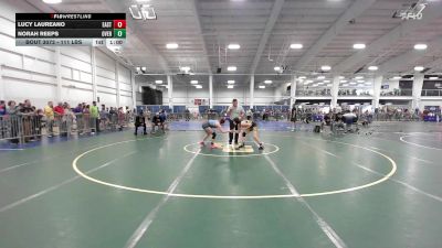 111 lbs Consi Of 8 #2 - Lucy Laureano, East Hartford vs Norah Reeps, Overcomer Training Center