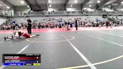 113-117 lbs Round 3 - Clayton Jesse, Hallsville Kids Club vs Lane Harrison, Marceline Kids Wrestling Club