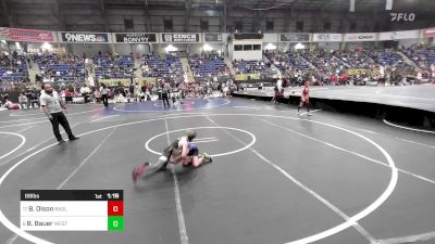 69 lbs Round Of 16 - Braxton Olson, Badlands Elite vs Braxton Bauer, West Grand