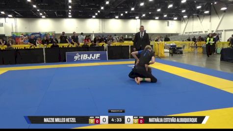 Nathália Estevão Albuquerque vs Mazzie Milles Hetzel 2025 World IBJJF Jiu-Jitsu No-Gi Championship