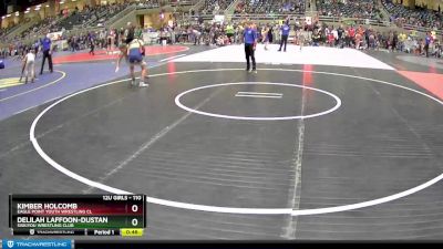 110 lbs Semifinal - Delilah Laffoon-Dustan, Siskiyou Wrestling Club vs Kimber Holcomb, Eagle Point Youth Wrestling Cl