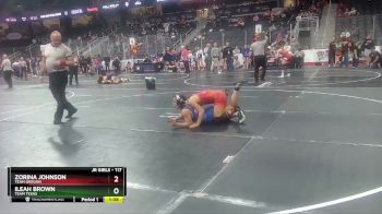 117 lbs Quarterfinal - Zorina Johnson, Team Oregon vs Ileah Brown, Team Texas