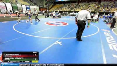 120 Class 1 lbs Semifinal - Cassidy Benwell, North Point vs Savannah McDowell, Kearney