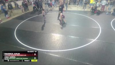 67 lbs Quarterfinal - Maverick Juhlin, Cheyenne Mountain Wrestling Club vs Cree Garza, Inland Northwest Wrestling Training Center