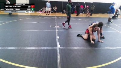 125 lbs Round 3 - Skyler Edwards, Grizzlies Wrestling Club vs Adaleigh Yiakas, White Knoll Wrestling Club