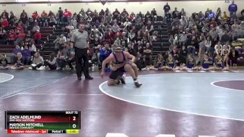 182 lbs Semifinal - Zach Adelmund, Dike-New Hartford vs Mayson Mitchell, Benton Community