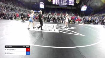 120 lbs Rnd Of 64 - Gage Singleton, Oregon vs Garrison Weisner, Ohio