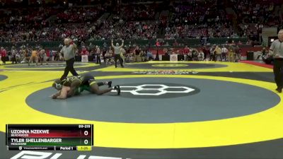 D3-215 lbs Semifinal - Tyler Shellenbarger, Mogadore vs Uzonna Nzekwe, Beachwood