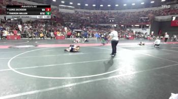 90 lbs Champ. Round 1 - Luke Jackson, Winneconne vs Theron Miller, Mauston Talons Wrestling Club