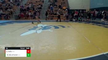 55 lbs Champ. Round 2 - Blake DeLaForest, Blaine Wrestling Association vs Cruz Kelly, Bison Wrestling Club