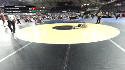 Girls 3A 120 lbs 7th Place Match - Justus Johnson, Peninsula (Girls) vs Olivia Vignere, University (Girls)