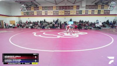 103 lbs Semifinal - Aphrodite Ayala, Simpson University vs Karissa McDaniel, Sacramento City College