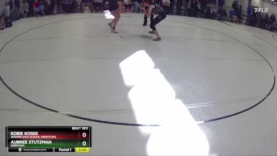 103 lbs Round 2 - Kobie Kosek, Seward High School Wrestling vs Aubree Stutzman, Nebraska