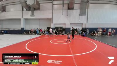 42 lbs 2nd Place Match - Barrett Van Doran, West Texas Grapplers Wrestling Club vs Jeremiah Aranda, Texas Wrestling Academy