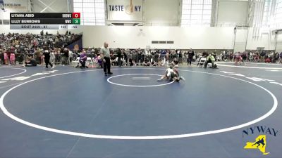 87 lbs Cons. Semi - Lilly Burrows, WRCL Wrestling Club vs Liyana Abid, Divas Of Destruction Wrestling Club