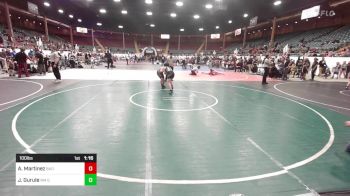 100 lbs Quarterfinal - Avryanna Martinez, Bad Cat Wrestling Club vs Jacob Gurule, NM Gold