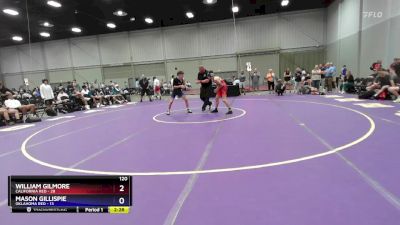 120 lbs Placement Matches (16 Team) - William Gilmore, California Red vs Mason Gillispie, Oklahoma Red