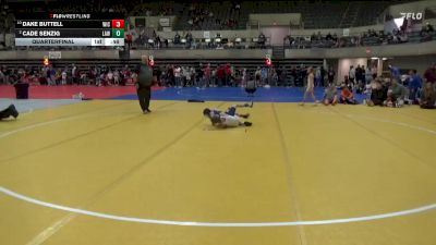 65 lbs Quarterfinal - Cade Senzig, LAW vs Dake Buttell, St. Peter Saints