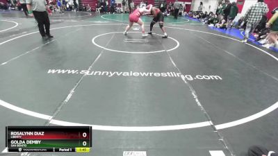 190 lbs Semifinal - Golda Demby, San Benito vs Rosalynn Diaz, Liberty