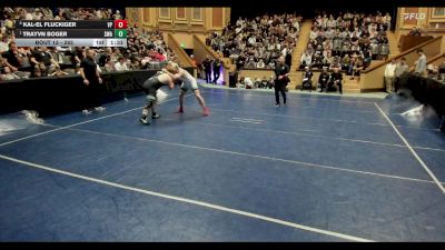 285 lbs 1st Place Match - Trayvn Boger, Sanderson Wrestling Academy vs Kal-El Fluckiger, Valiant Prep