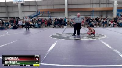 62 lbs Round 4 - Hudson Hicks, Suples Wrestling Club vs Beau Benoit, Lions Youth Wrestling